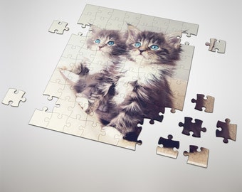 Aangepaste fotopuzzel huisdier, gepersonaliseerd geheugen voor hond of kat