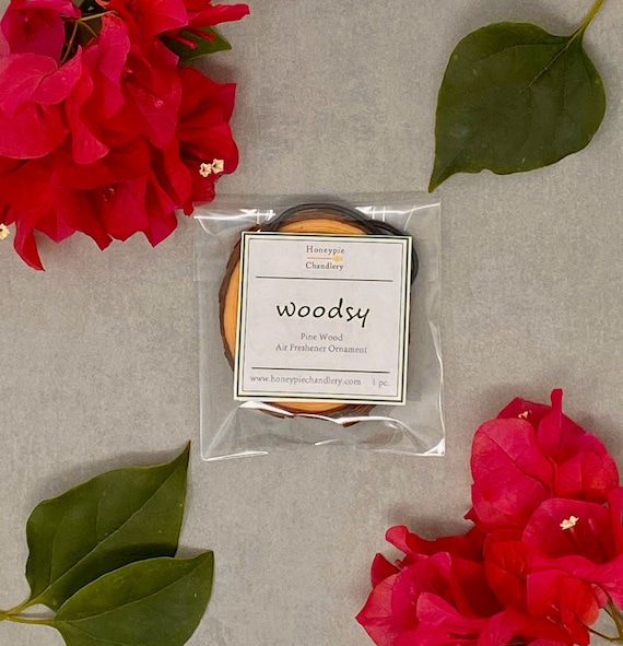 Woodsy Scent Pine Wood Air Freshener Ornament 2 Pack. Etsy