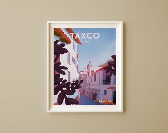 Taxco, Guerrero Impresión de Bellas Artes / Viaje Mágico a México Impresión de Arte Original Decoración del Hogar