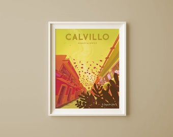 Calvillo, Aguascalientes Impresión de Bellas Artes / Colorido México Viaje Original Arte Impresión Decoración del Hogar