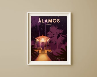 Álamos, Sonora Bellas Artes Impresión / Pintoresco México Viaje Original Arte Impresión Decoración del Hogar