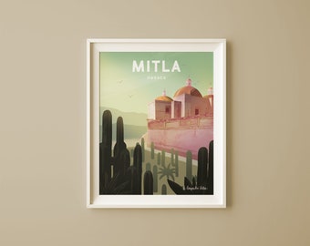 Mitla, Oaxaca Impresión de Bellas Artes / Viajes a México Impresión de Arte Original Decoración del Hogar