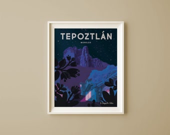 Tepoztlán, Morelos Impresión de Bellas Artes / Viaje Místico México Original Arte Impresión Decoración del Hogar