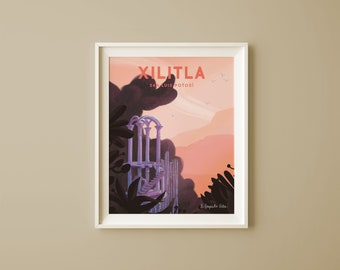 Xilitla, San Luis Potosí Impresión de Bellas Artes / Whimsical Mexico Travel Original Art Print Home Decor