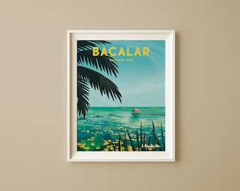 Bacalar, Quintana Roo Impresión de Bellas Artes / Maravilloso Viaje a México Impresión de Arte Original Decoración del Hogar