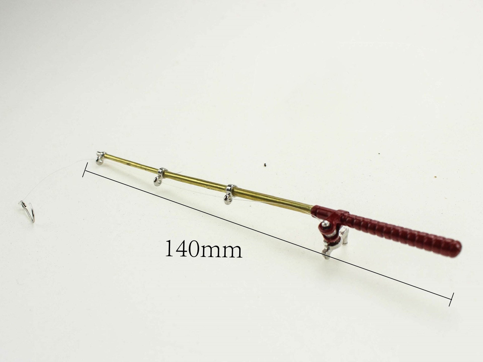 Miniature Fishing Pole, Minidollhouse Fishing Gear, Mini Fish Rod