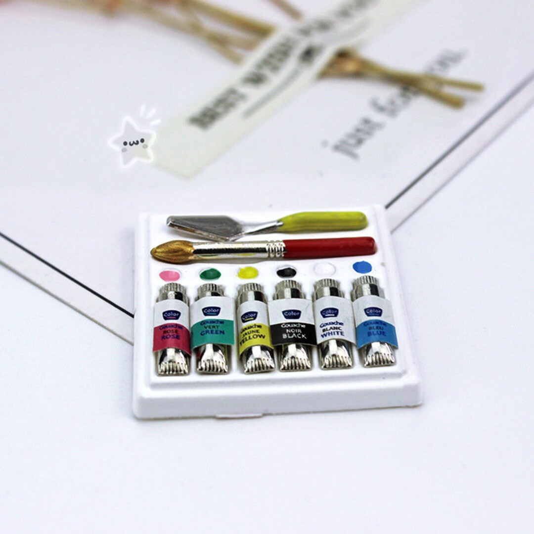 Miniature Artist Paint Box Set Mini Oil Paint Tool Box With Etsy