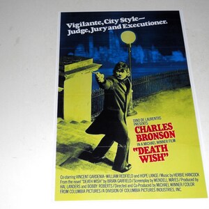 Death Wish 1974 Michael WInner Cult Poster 19"x13" Charles Bronson