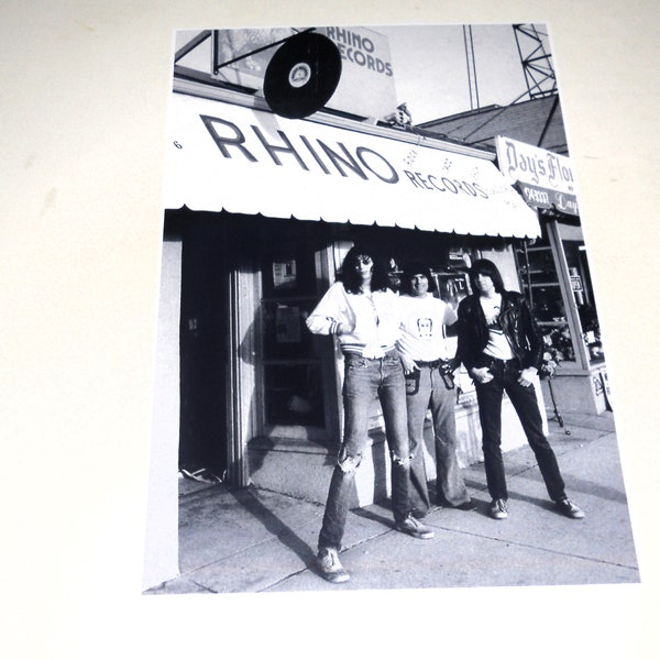 Ramones Joey, Johnny, Tommy Rhino Records LA, CA 1976 Vintage Poster 19" x 13"