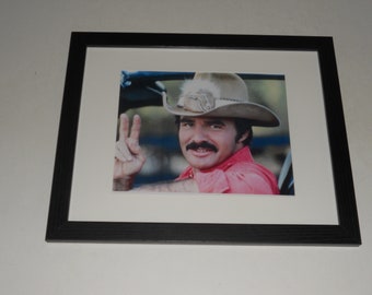 Framed Burt Reynolds Smokey and the Bandit color Photo 1977 14"x17"