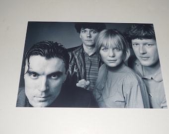 Large Talking Heads 1984 Promo b/w David Byrne, Tina Weymouth 19"x13" RARE