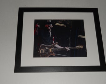 Framed Lemmy Kilmister on Stage 2015 Color Motorhead Print 14"x17"