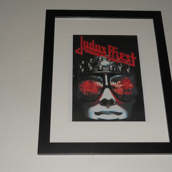 Framed Judas Priest "Killing Machine" Art Rob Halford 1978 Picture Print 14"x17"