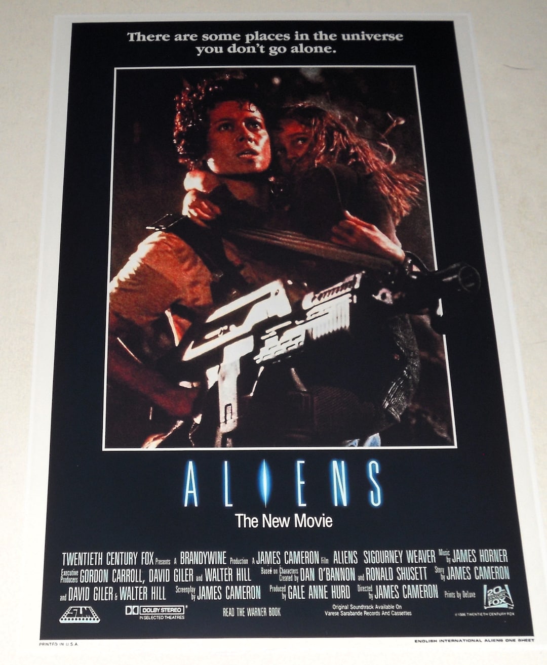 Aliens 1986 USA Movie Poster James Cameron Sigourney Weaver Alien 19x13 ...