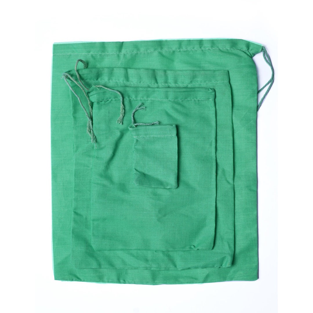 10 X 12 Inches Cotton Single Drawstring Bags. Cotton Reusable Storage ...