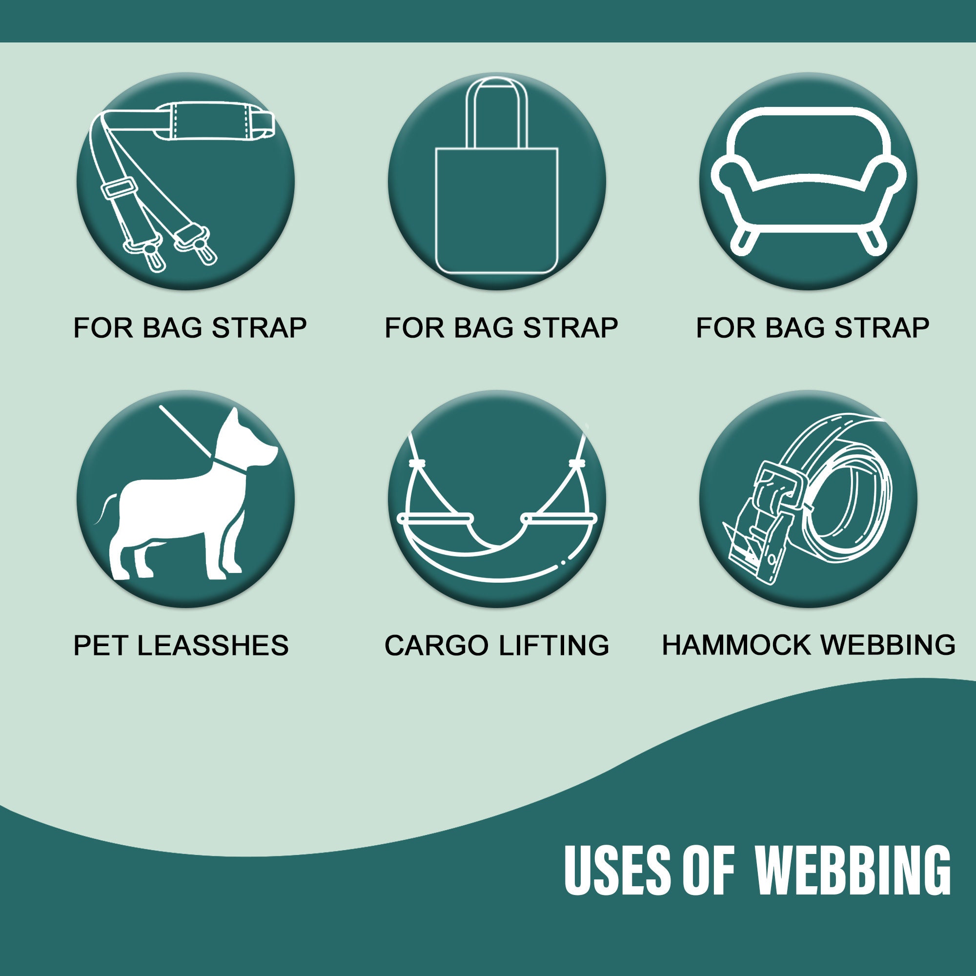 50-foot 2-inch Webbing for a Range of Applications. High Quality ...
