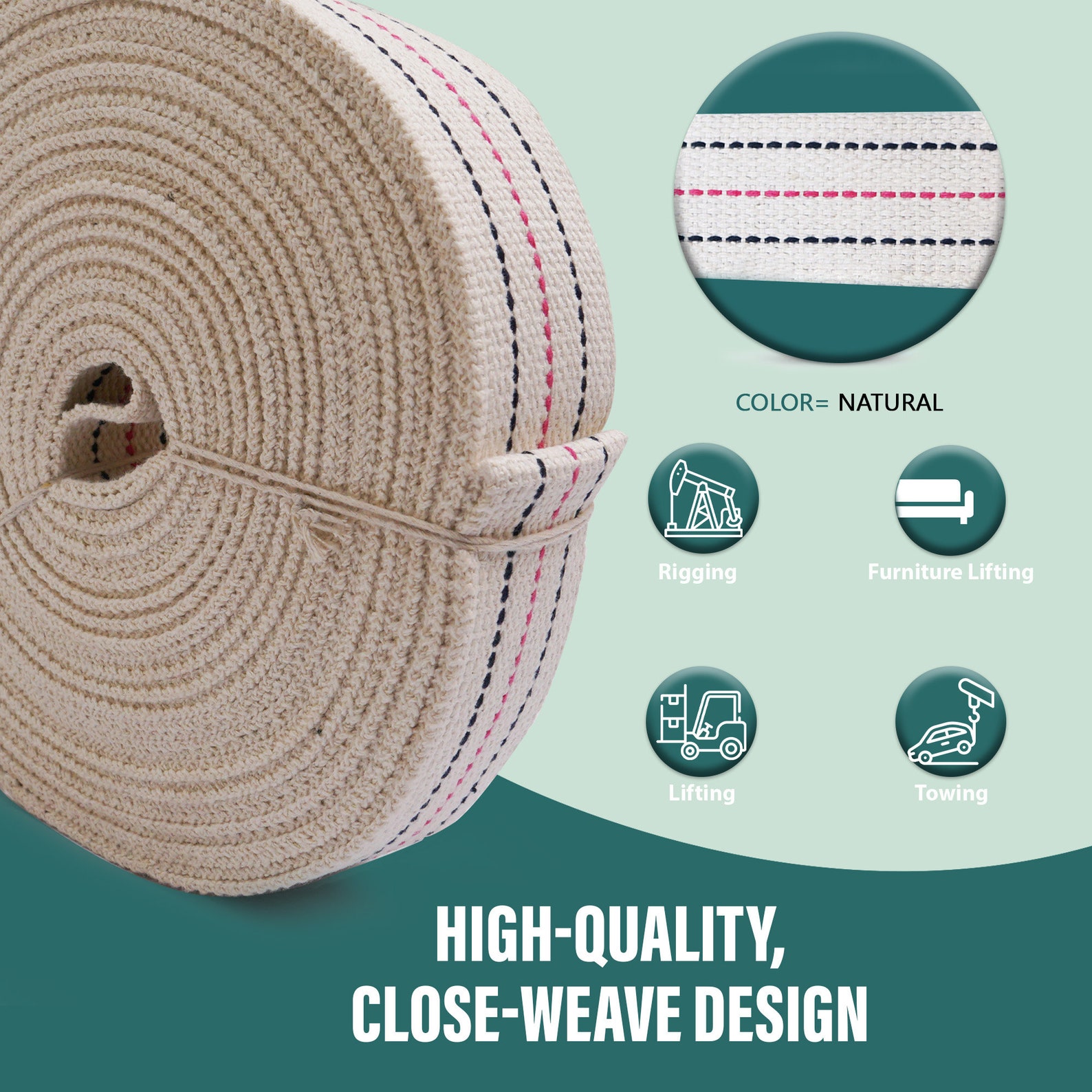50-foot 2-inch Webbing for a Range of Applications. High Quality ...