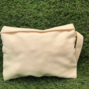 9 x 7.5 Inches 200 GSM Canvas Cotton Thick Fabric Zipper Cosmetic Bag. Premium Quality. Best for Makeup Bag, Toiletry Bag and Cosmetic Bag