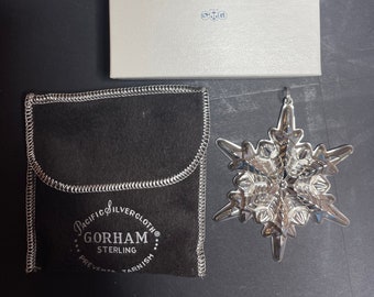 GORHAM Sterling SILVER 1 oz Vintage 1972 SNOWFLAKE Limited Edition