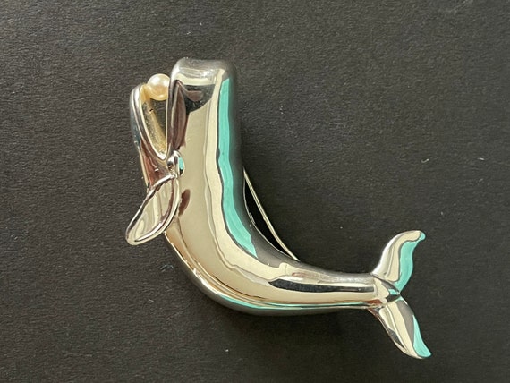 TIFFANY & CO. Vintage  Sterling SILVER  Whale Wit… - image 1