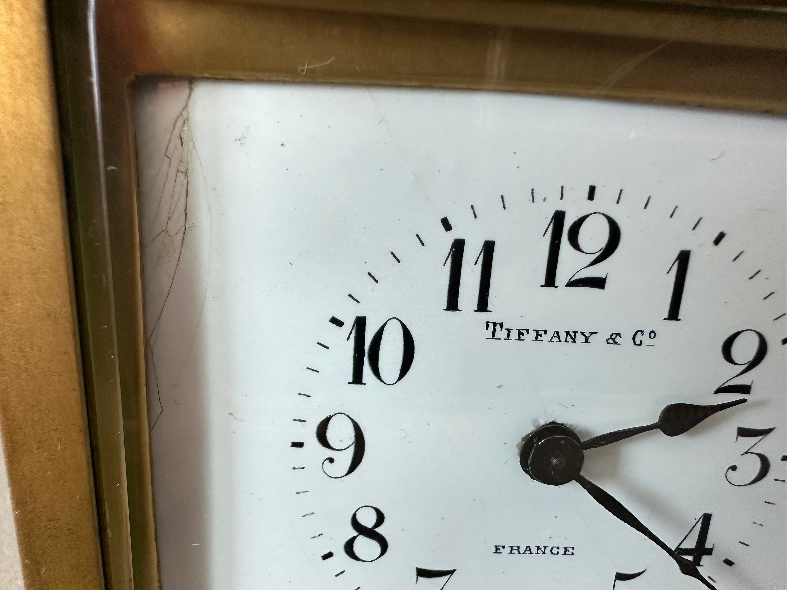 アンティーク ティファニー キャリッジ クロック、ケースと鍵付き