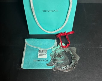 TIFFANY & Co Rare 1999 Silver 2.6 oz BEAR W/WREATH 3" x 3" New