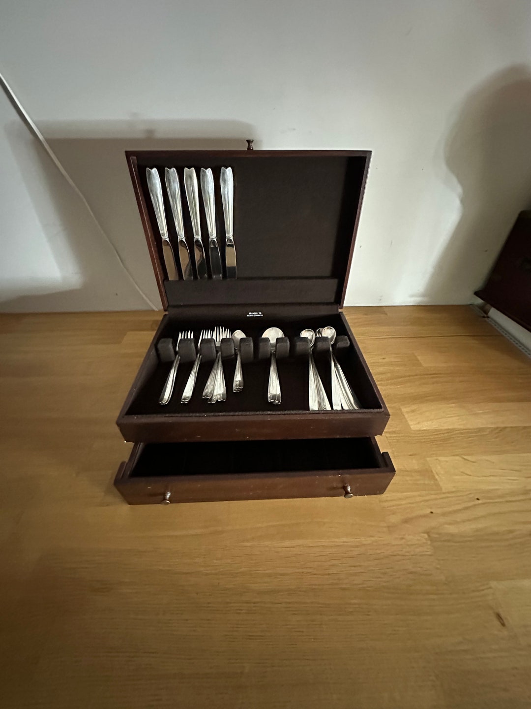 TIFFANY Co STERLING Silver Cordis 30 Pieces FLATWARE Set 1kg 536g in  Wooden Box