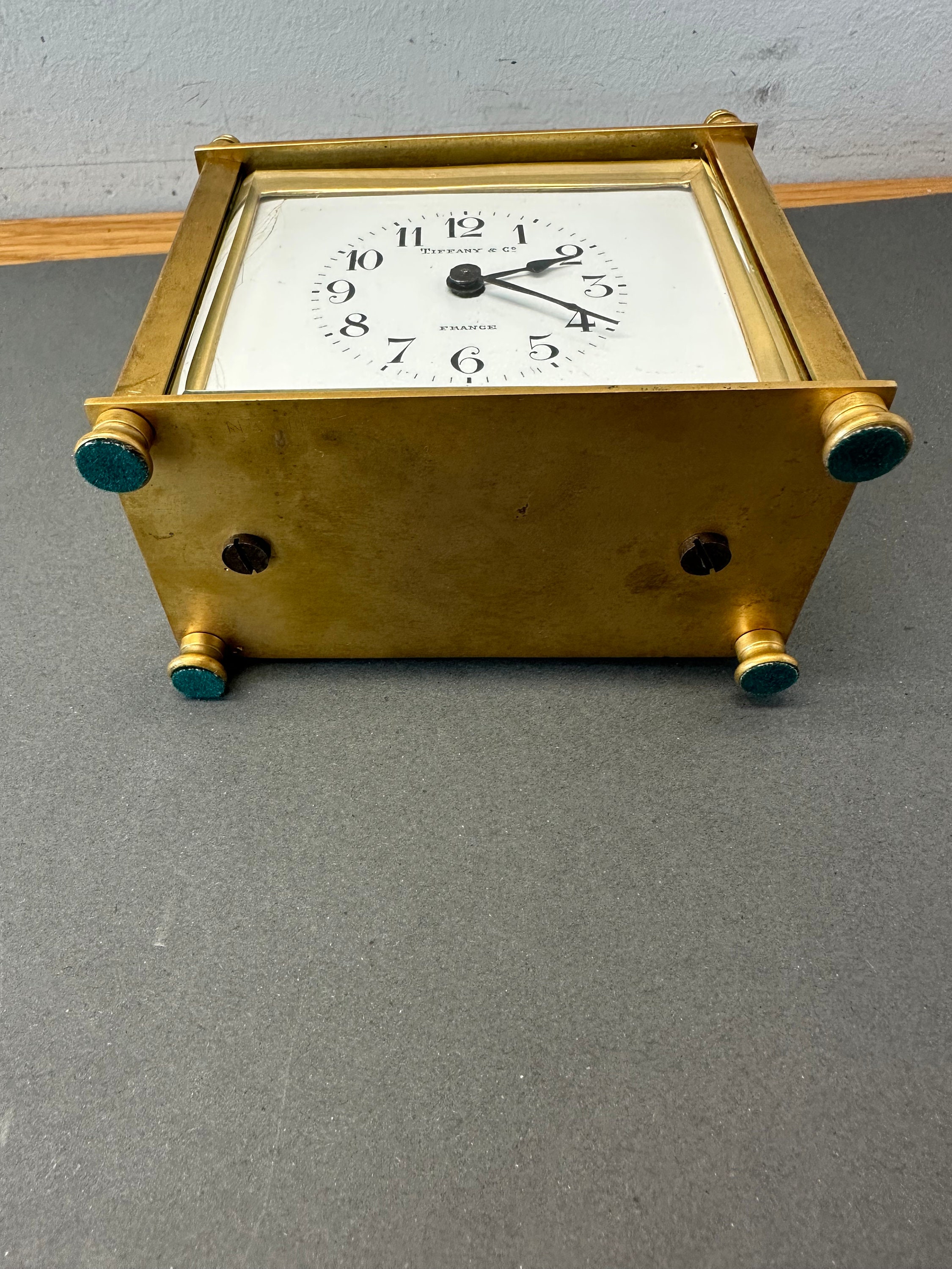 ティファニー ヴィンテージ キャリッジクロック ドイツ製 アンティーク ティファニー キャリッジ クロック、ケースと鍵付き