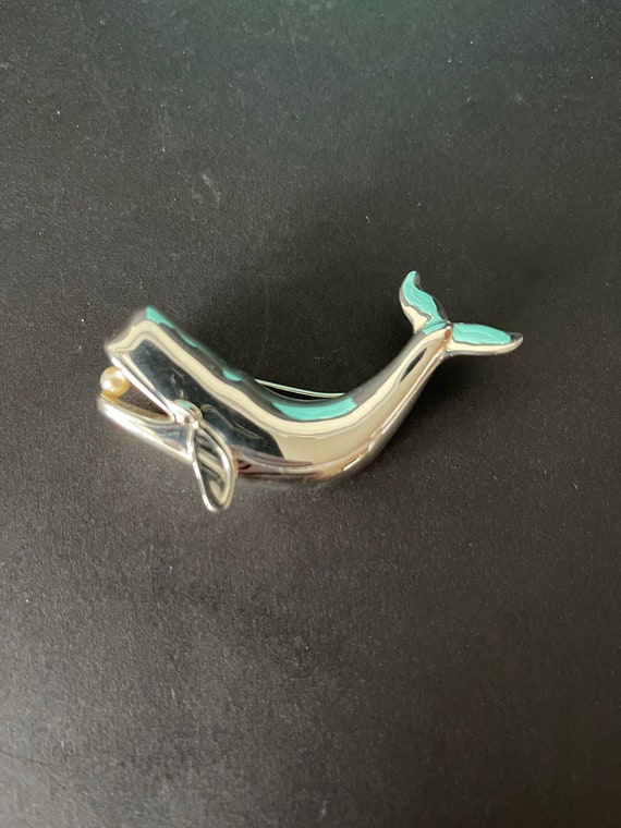 TIFFANY & CO. Vintage  Sterling SILVER  Whale Wit… - image 3