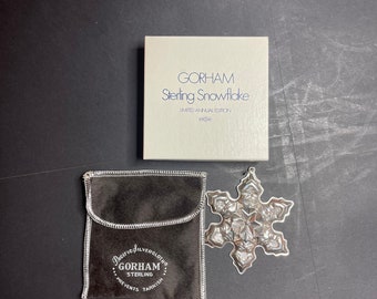 GORHAM Sterling SILVER 1 oz Vintage 1975 SNOWFLAKE Limited Edition