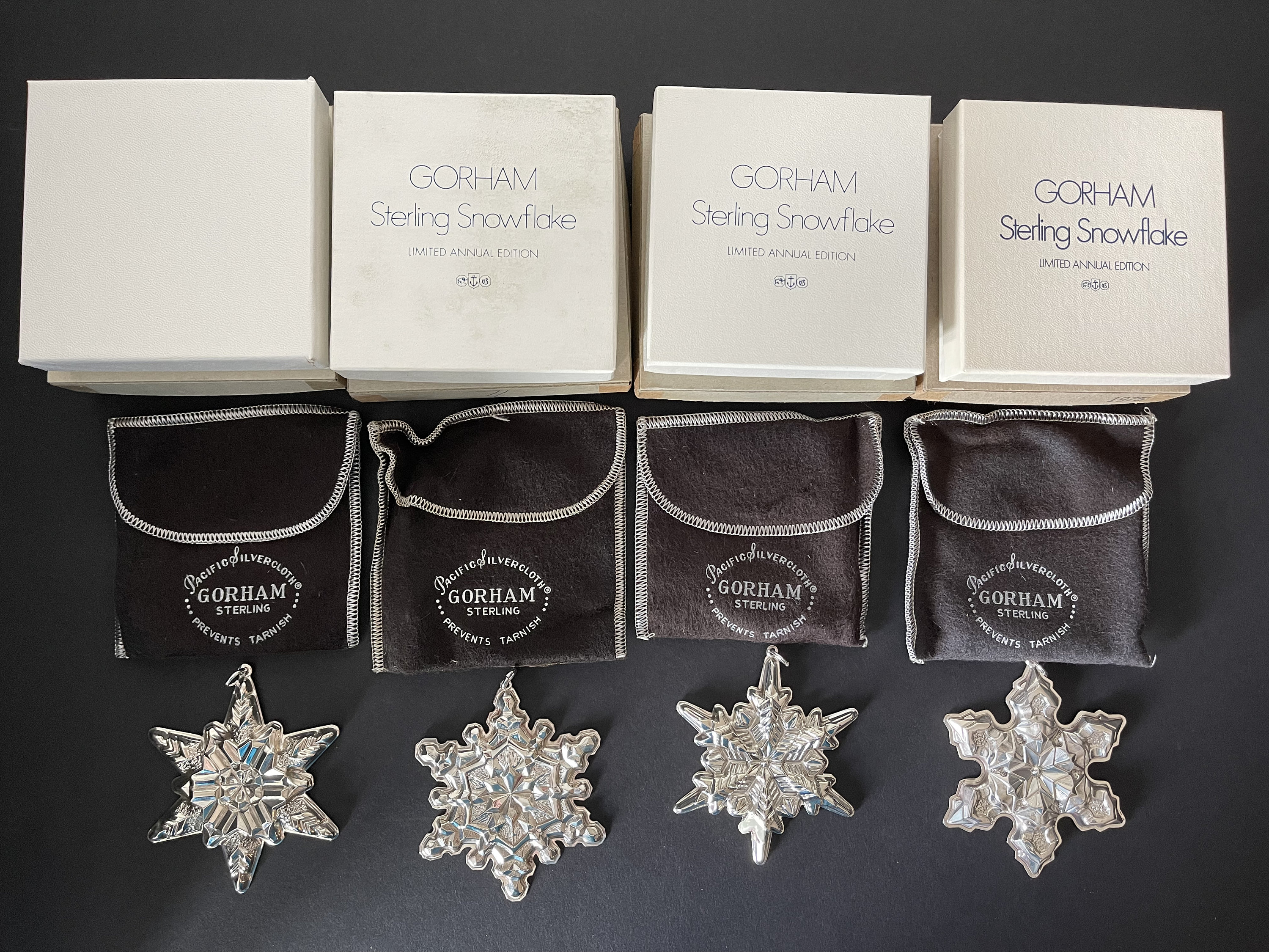Gorham sterling shop snowflakes