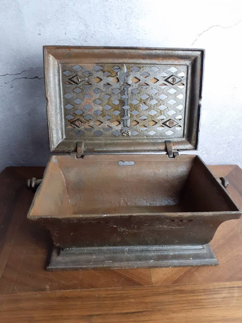 Antique Cast Iron Foot Warmer French Chaufferette Kitchen Etsy