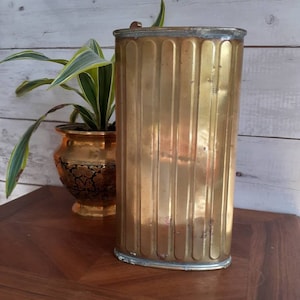 Brass hot water bottle, French bed warmer, antique copper,authentic french farmhouse, country home, collectors gift, unusual