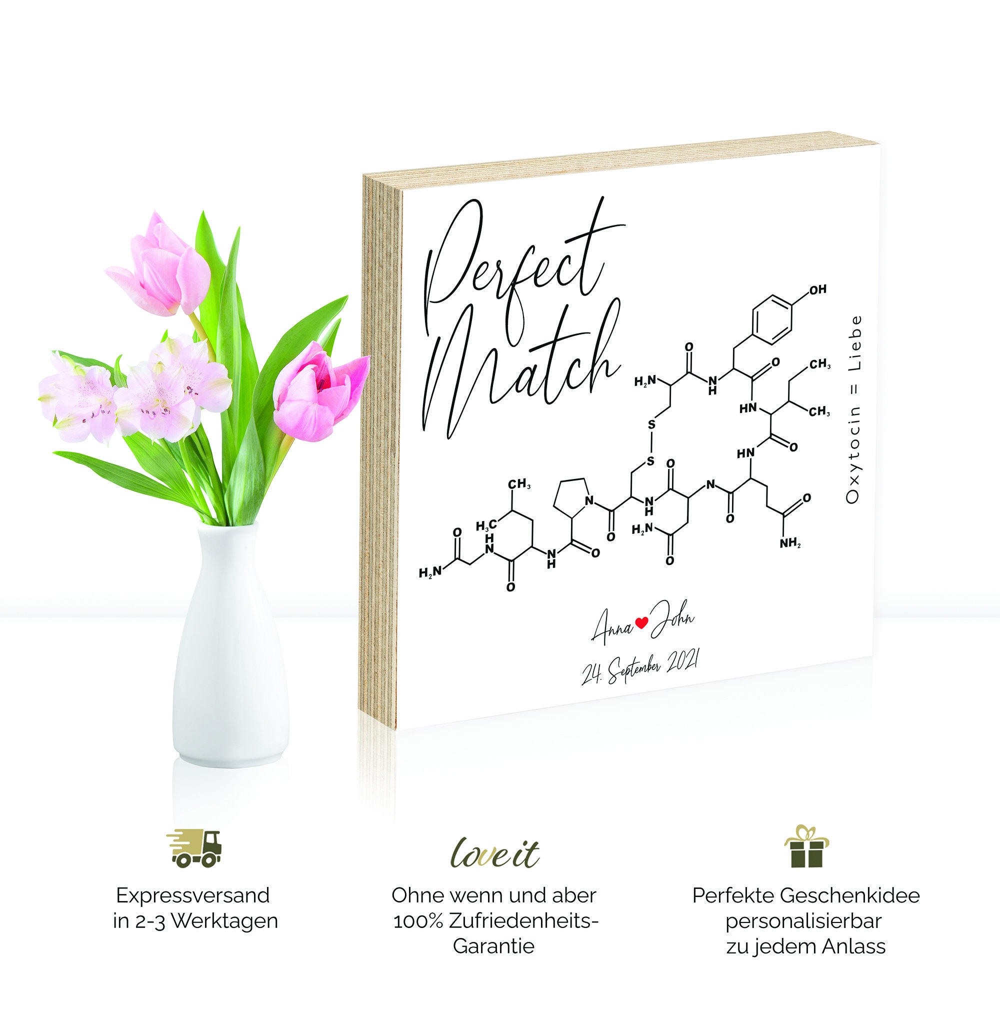 Personalisiertes Holzschild Chemie der Liebe Perfect Match Etsy.de