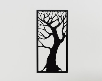 ZAUBERHAFTEs Metall Baum des Lebens, Metall Wandkunst, Wandschild, Laser geschnittenes schwarzes MetallDekor, Wandbehang, Familienbaum, keltischer Baum, Hochzeitsgeschenk