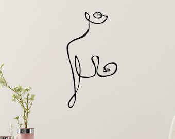 Decor Naked Women, Minimalist Line Art, Sexy Wall Art, Metal Wall Decor, Metal Art, Interior Design, Housewarming Gift, Naked body