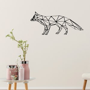 FOX WALL DECOR, Metal Wall Art, Bedroom Wall Art, Metal Wall Decoration, Kitchen Wall Decor, Interior Wall Design, Animals Wall Decor