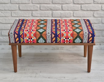 Reposapiés / Otomano / Banco / Puf / Puf / Taburete Kilim / Étnico / Tela tejida / Banco de entrada / Silla / Piano / Banco de pasillo