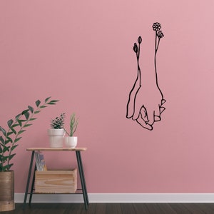 LOVE Abstract Metal Line Art, Man & Woman Decoración abstracta de pared, Line Art, Decoración de pared, Escultura de pared de metal, Regalo romántico, Regalo para ella