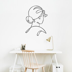 Metal Line Art Decor, Metal Wall Art, Housewarming Gift, Metal Home Decor, Women, Minimalist Line Art, Interior Design, Abstract line art