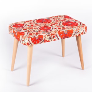 STUNNING Footstool Bench Foot Rest Hallway Seat HANDMADE New Modern & Handmade Turkish Ottoman Upholstered bench small Foot stool interior