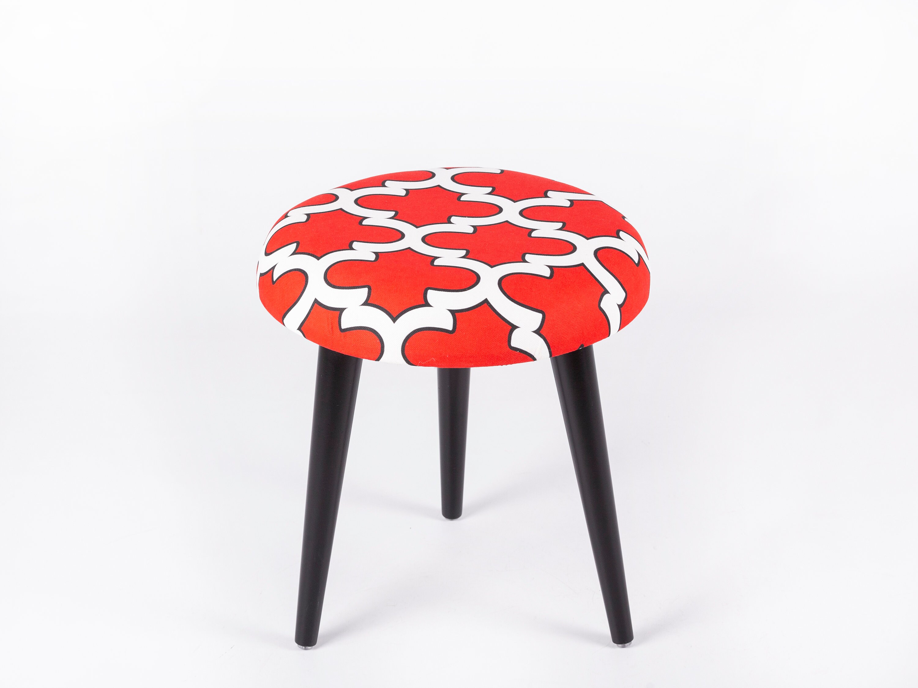 Red Entry Hall Bench Modern Entryway Bench, Bench Upholstered With Moroccan Pattern, Red ...
