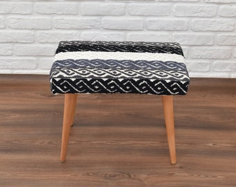 Stool, Ottoman Stool, Wood Stool, Vanity Chair, Upholstered Bench Stool Minimalist Furniture Modern Stylish Decor free express shipping