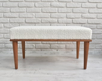 Handmade Furniture, Footstool Ottoman, Boho Decor pouf stool, Vanity Stool, tufted pouffe, Ottoman Bench, Wood Work Bench, Sitting Chair