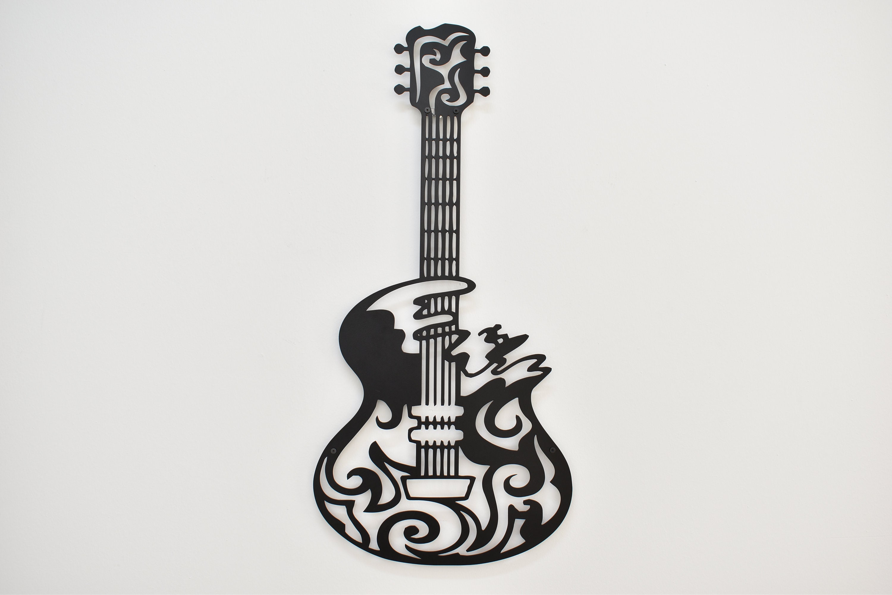 Guitar Metal Wall Art Metal Wall Sculpture Metal Wall Decor Etsy UK