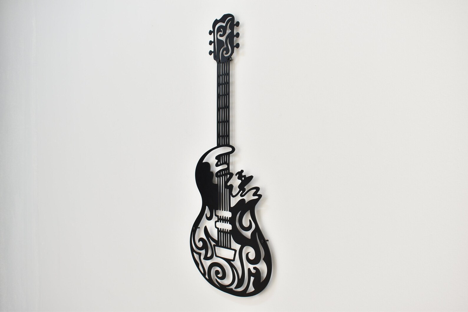 Guitar Metal Wall Art Metal Wall Sculpture Metal Wall Decor Etsy