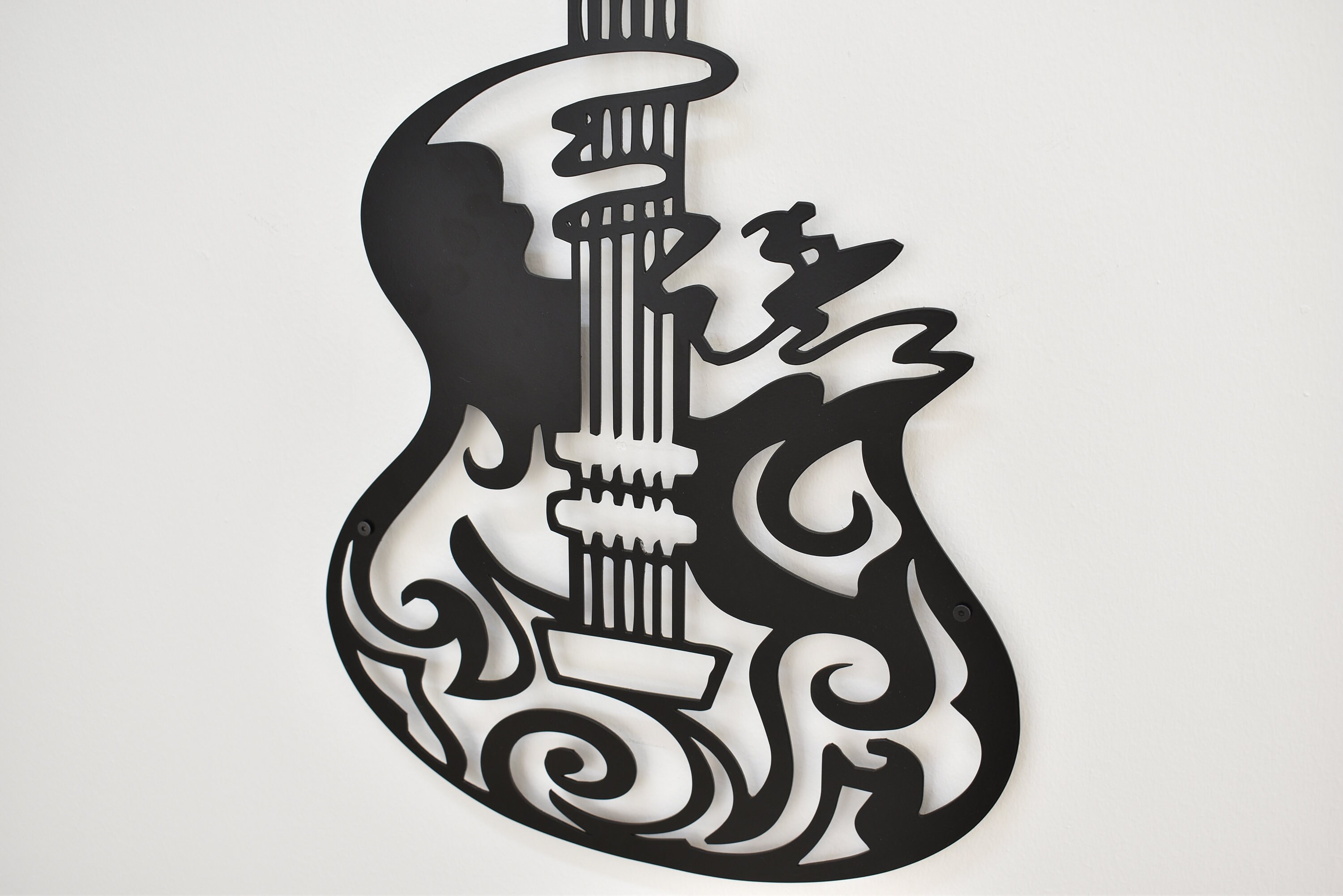 Guitar Metal Wall Art Metal Wall Sculpture Metal Wall Decor Etsy UK