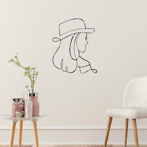 Woman Decor, Minimalist Line Art, Interior Design, Metal Wall Decoration, Aesthetic Room Decor, Above Bed Wall Hangings, Minimalist Art