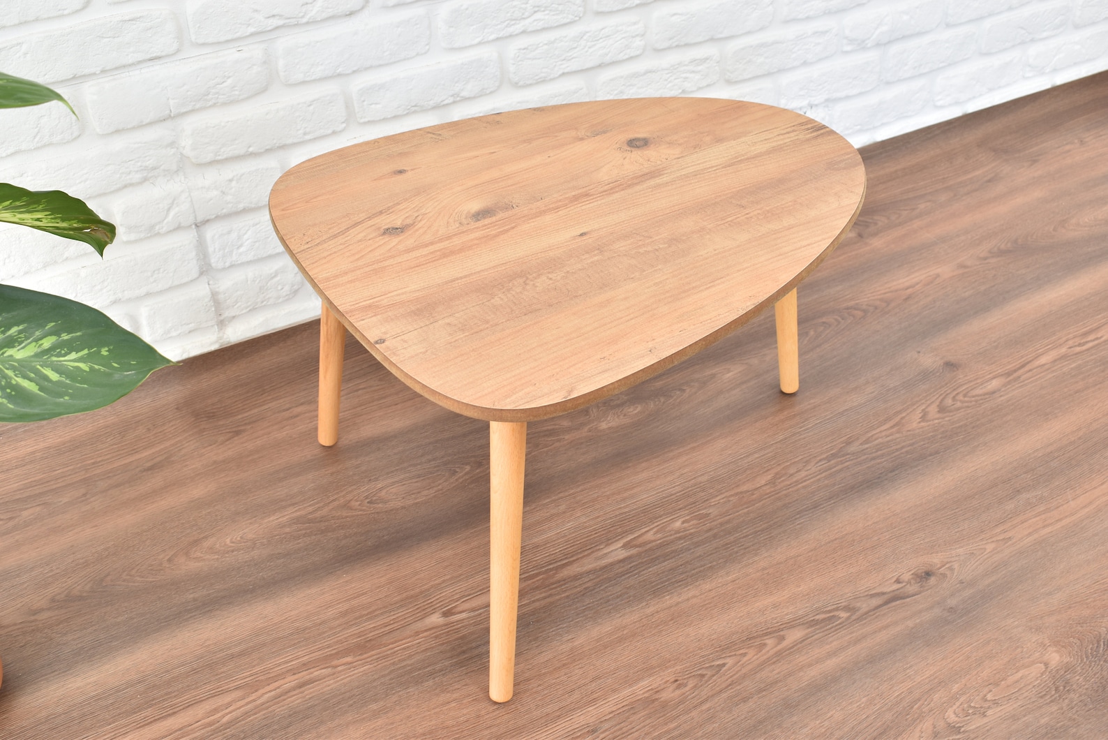 Coffee Table in Wood Modern Style Oval Table Living Room - Etsy