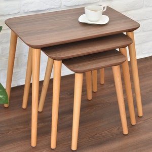 End Table Small Wood Side Table Plant Stand Nightstand with Wooden Legs Coffee Table Sofa End Table Wooden Table Modern Tables